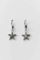 Starfish Charm Hoop Earring