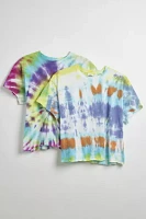 Urban Renewal Remade Tie-Dye Boxy Cropped Raw Cut Tee