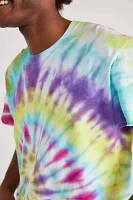 Urban Renewal Remade Tie-Dye Boxy Cropped Raw Cut Tee