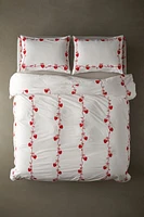 Embroidered Strawberry Duvet Cover