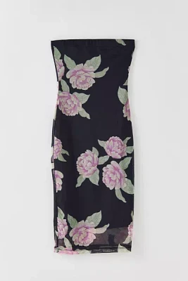 Vintage Floral Strapless Mini Dress