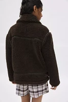 BDG Taylor Piled Fleece Aviator Jacket