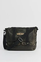 BDG Washed Faux Leather Messenger Bag