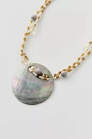 Mother Of Pearl Shell Beaded Necklace