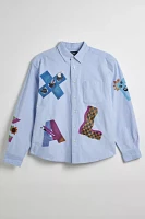 XLARGE Various Letter Long Sleeve Button-Down Shirt