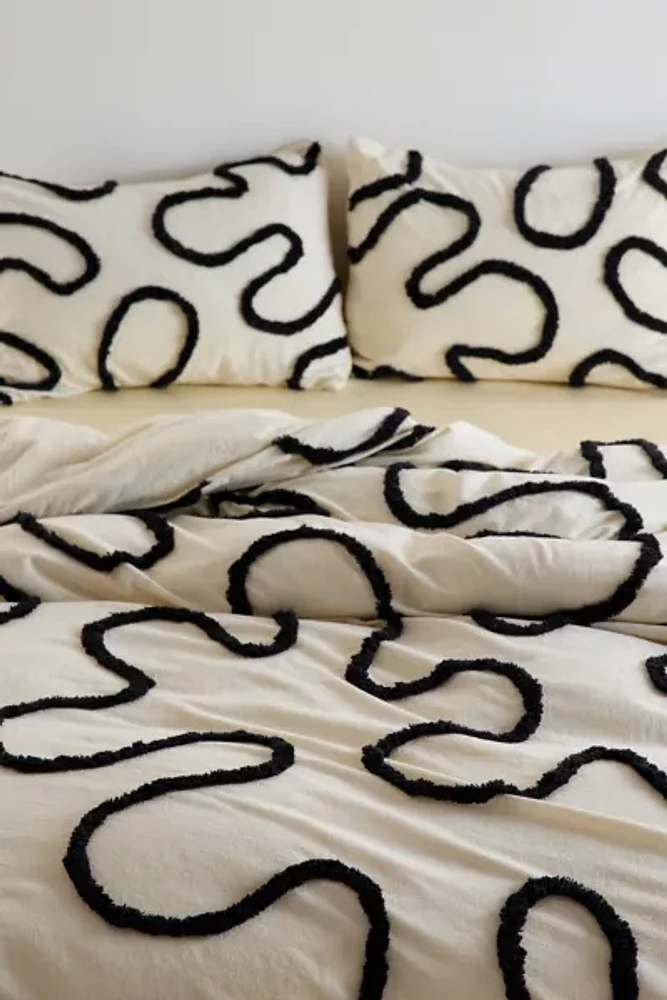 Wiggle Tufted Duvet Cover
