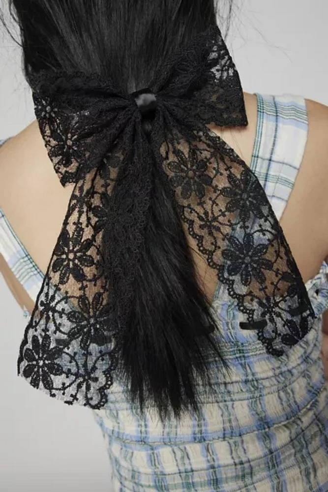 Maisie Lace Hair Bow Barrette