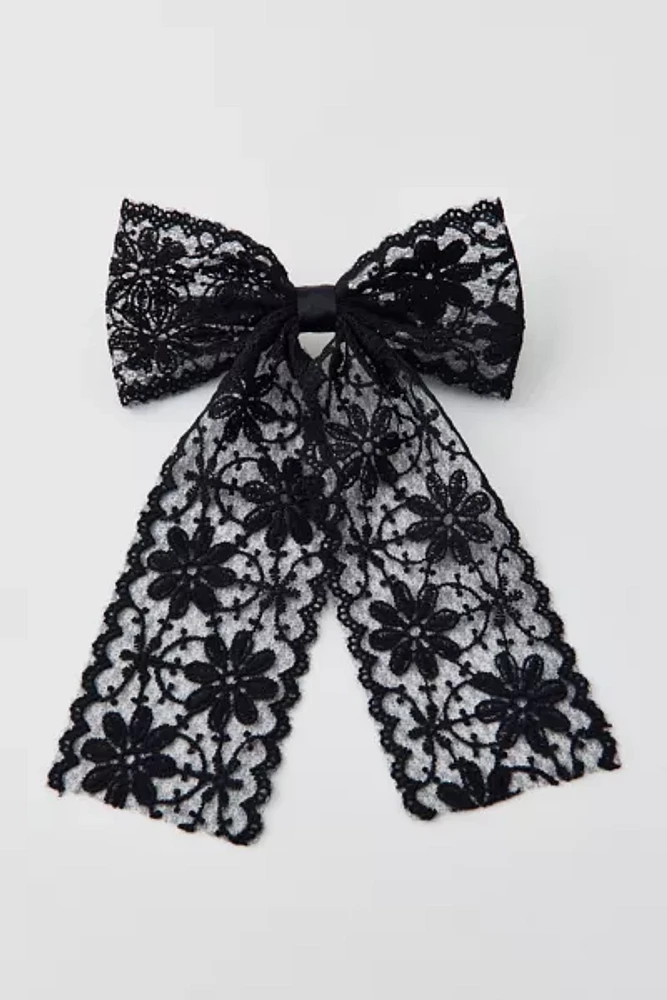 Maisie Lace Hair Bow Barrette