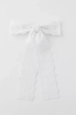 Willa Eyelet Hair Bow Barrette