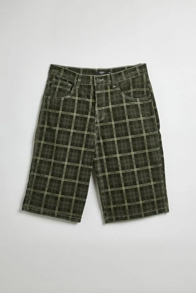 Jaded London Brooklyn Plaid Cord Short