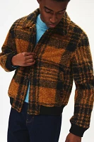 Native Youth Ramos Boucle Plaid Fleece Jacket