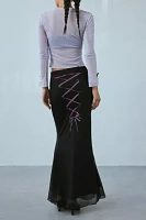 Basic Pleasure Mode Corset Graphic Maxi Skirt