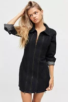 Basic Pleasure Mode Nemesis Black Denim Mini Dress