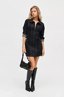 Basic Pleasure Mode Nemesis Black Denim Mini Dress