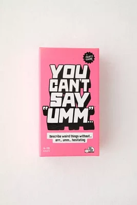 You Can’t Say Umm Party Game