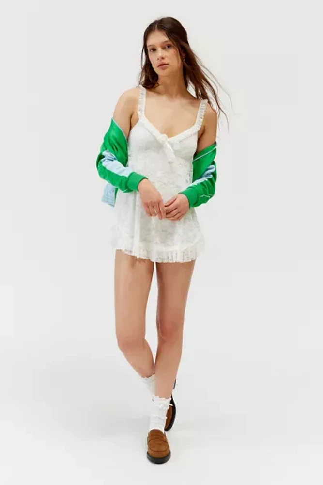 UO Primrose Lace Babydoll Romper