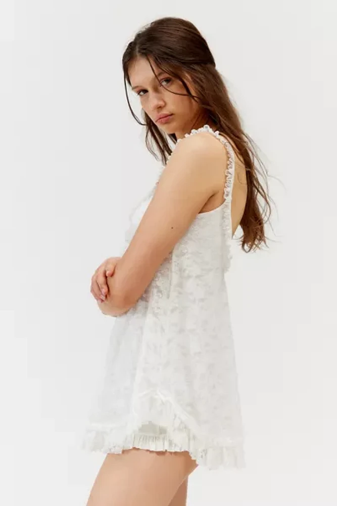 UO Primrose Lace Babydoll Romper