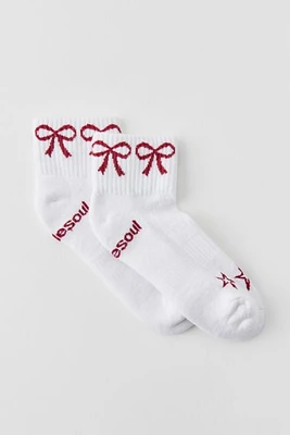 Doublesoul Holly Bow Quarter Crew Sock 3-Pack