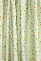 Tie Top Printed Café Curtain Set