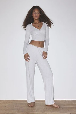 Out From Under Brushed Lace Trim Lounge Pant