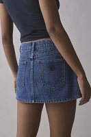 Abrand 99 Bella Low-Rise Denim Mini Skirt