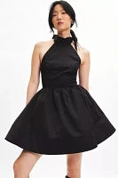 Glamorous Bow Halter Fit-And-Flare Mini Dress