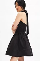 Glamorous Bow Halter Fit-And-Flare Mini Dress