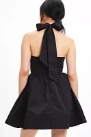 Glamorous Bow Halter Fit-And-Flare Mini Dress