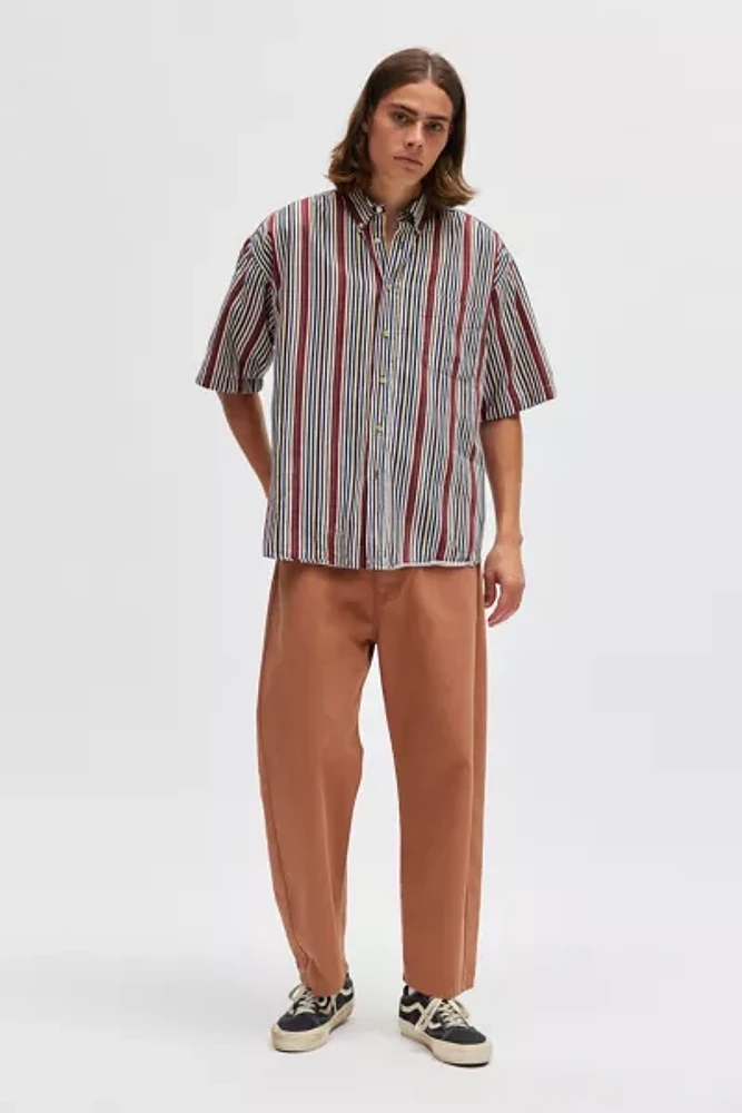 Urban Renewal Vintage Wide Stripe Short Sleeve Shirt