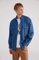 Urban Renewal Vintage Snap-Button Long Sleeve Chambray Shirt