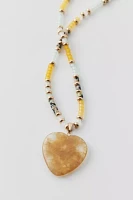 Stone Heart Beaded Necklace