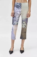 Basic Pleasure Mode Landscape Print Capri Trouser