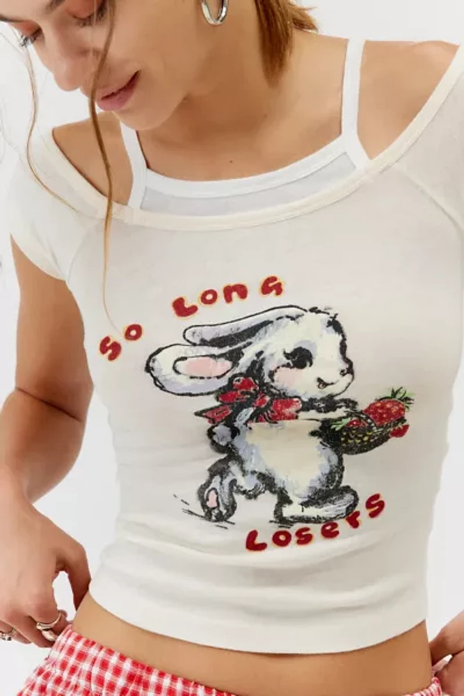 So Long Losers Graphic Double Layer Tee