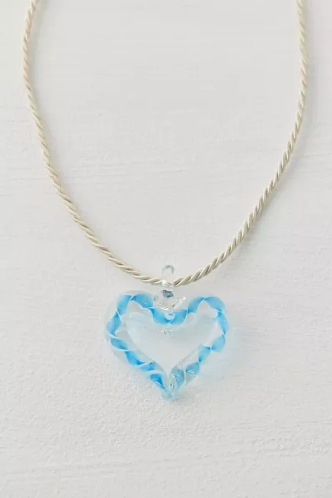 Oceana Glass Heart Necklace