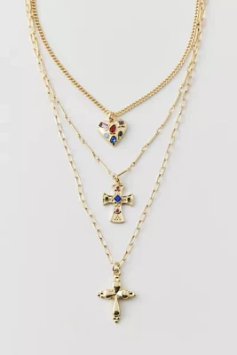 Bella Cross Layered Necklace