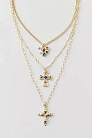 Bella Cross Layered Necklace