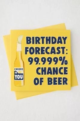 Birthday Forecast Beer Birthday Card