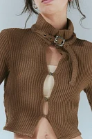 Zemeta Caramel Locket Cardigan