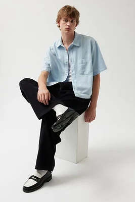 UO Solid Cutoff Oxford Shirt