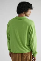 Urban Renewal Remade Overdyed Deadstock Long Sleeve Crop Polo Shirt