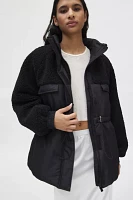 BDG Shelby Mixed Media Puffer Coat