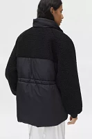 BDG Shelby Mixed Media Puffer Coat