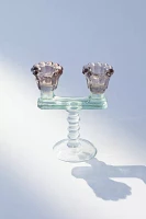 Glass Double Taper Candle Holder