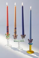 Glass Double Taper Candle Holder