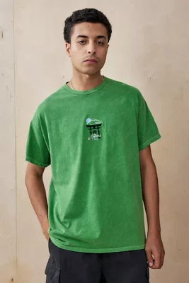 UO Green Asiatic Embroidered Tee