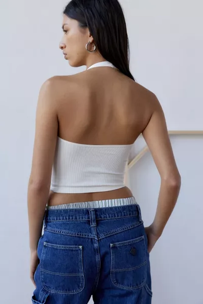 Out From Under Jackie Seamless Cropped Halter Top