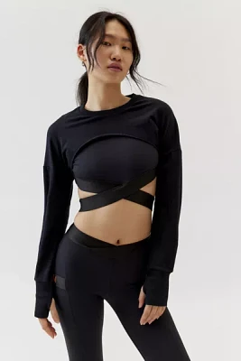 State Of Mind Active Cleo Shrug Cropped Top