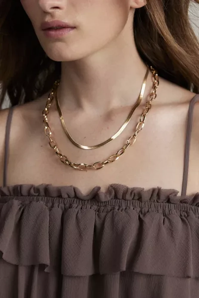 Essential Paperclip Chain Layering Necklace Set