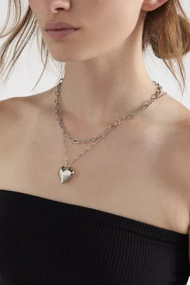 Essential Heart Charm Chain Layering Necklace Set