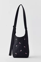 BAGGU UO Exclusive Rose Embroidery Small Nylon Sling Bag